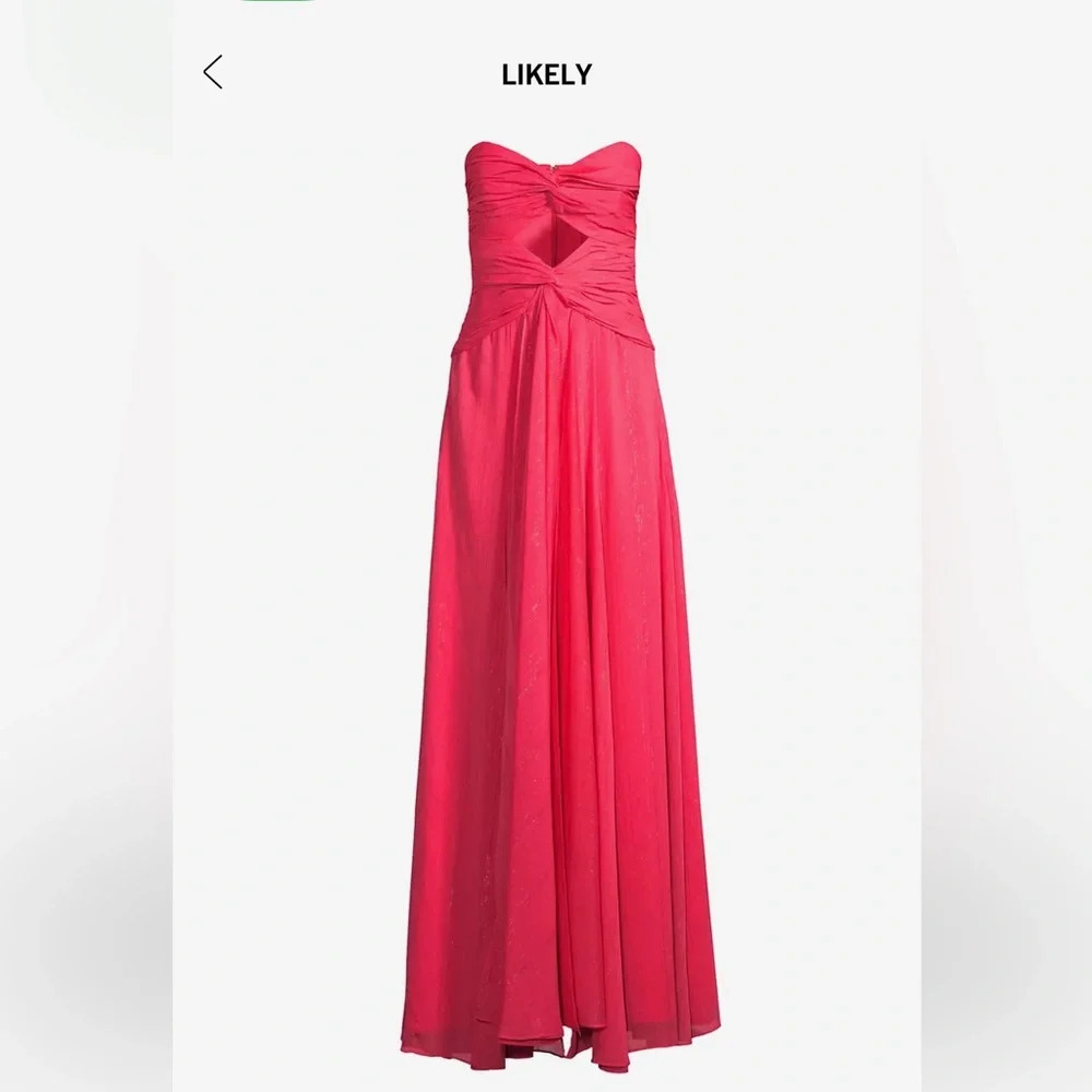 Likely Clea Gown In Raspberry Color - image 3